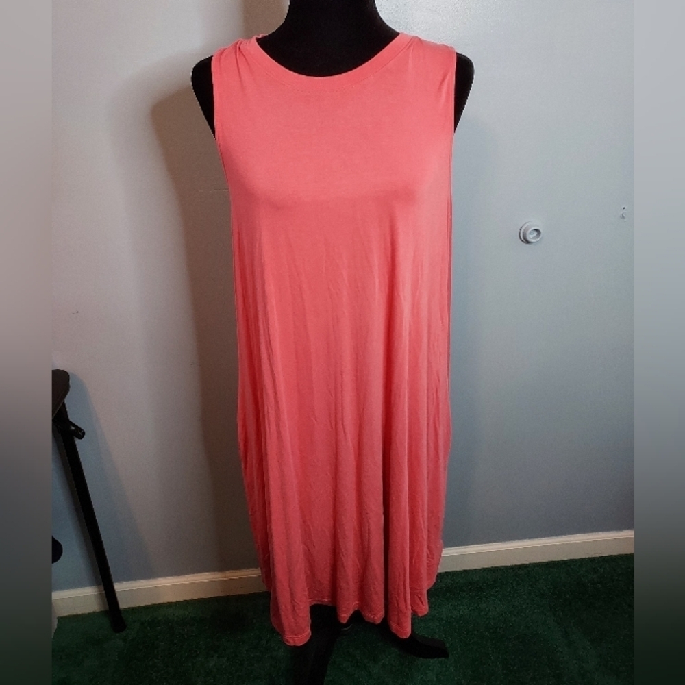 Time And Tru Size XL(16-18) Pink Sleeveless Dress